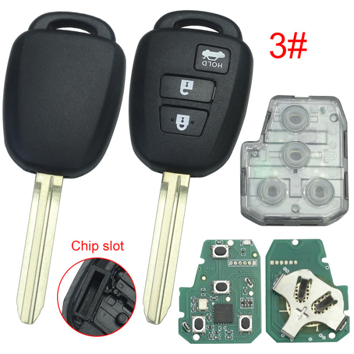 For Toyota Rav4 remote key with FCCID: GQ4-52T 2013-2014 year,with 312.4Mhz-314Mhz chip need buy extra as your need