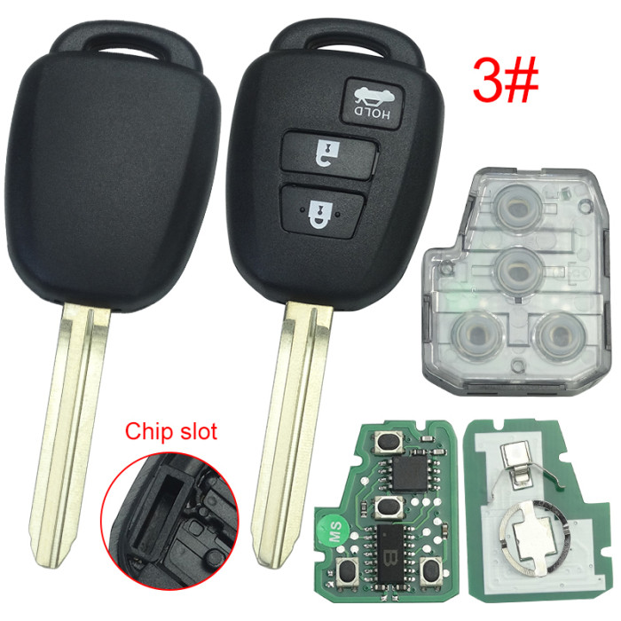 For Toyota 3+1 remote key, FCCID;GQ4-52T  with  434 mhz compatible with FCCID HYQ12BEL and FCCID HYQ12BDM