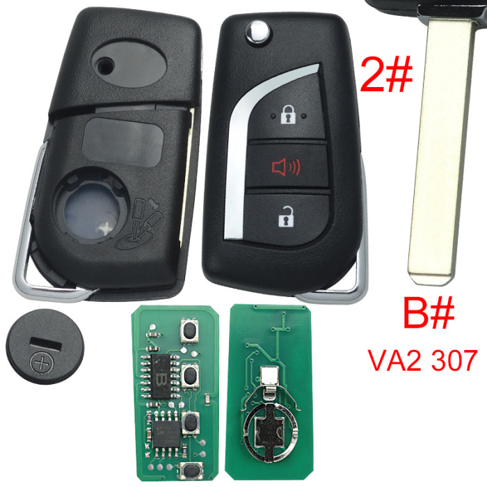 2018-2022  for Toyota Camry 4-Button/3 button  Flip Key /  PN: 89070-06790  FCC ID : HYQ12BFB/ H Chip  314Mhz