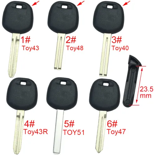 Super Stronger GTL shell  Toyota transponder key blank (can put TPX long chip and  carbon chip part ）