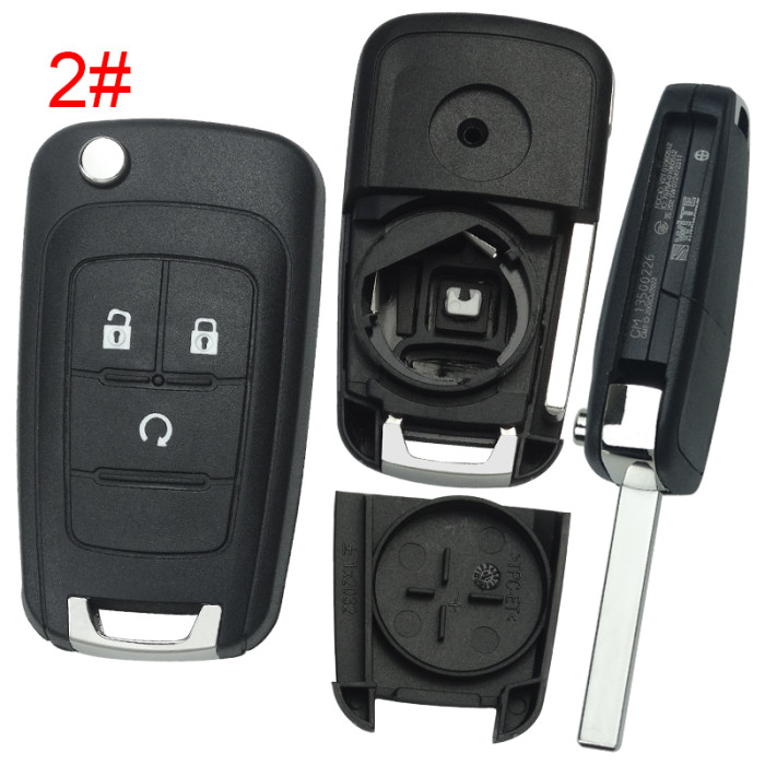 For Opel remote key blank HU100 blade with round badge place, pls choose the button