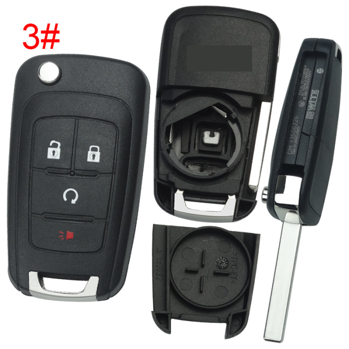 For chevrolet remote key blank HU100 blade with cross badge place, pls choose the button