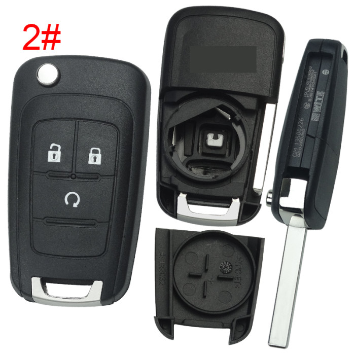 For chevrolet remote key blank HU100 blade with cross badge place, pls choose the button