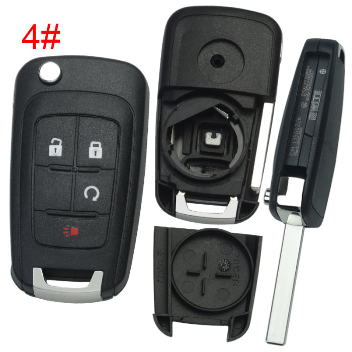 For Opel remote key blank HU100 blade with round badge place, pls choose the button