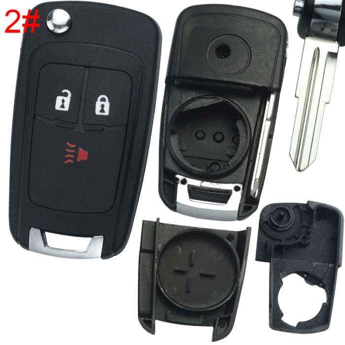 For Chevrolet  remote key shell replacement   with round badge place,   pls choose the button