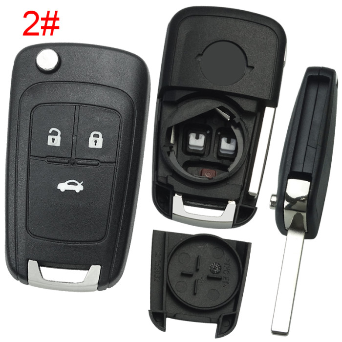 For Opel remote key shell with original badge place, blade HU100. pls choose the button