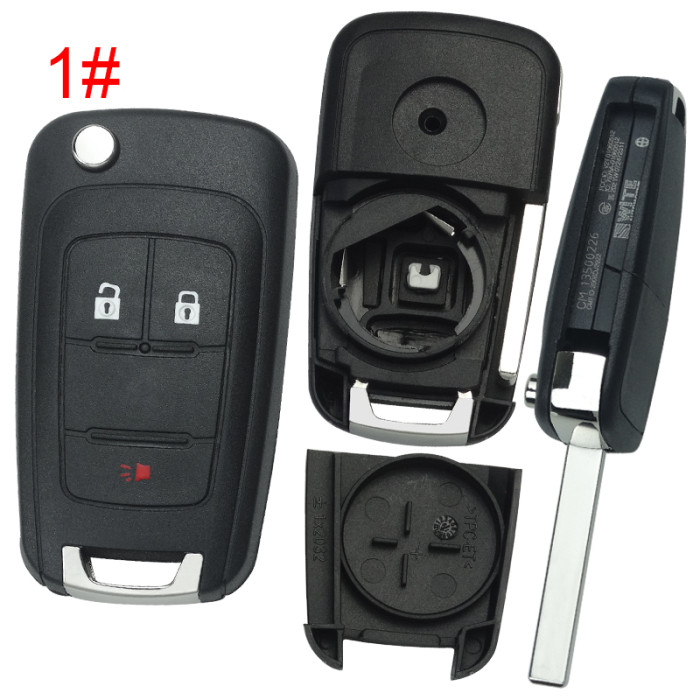 For Opel remote key blank HU100 blade with round badge place, pls choose the button