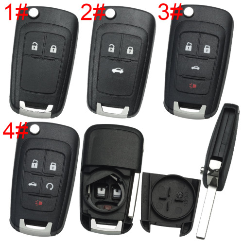For Opel   remote key blank HU100 blade without badge place, pls choose the button