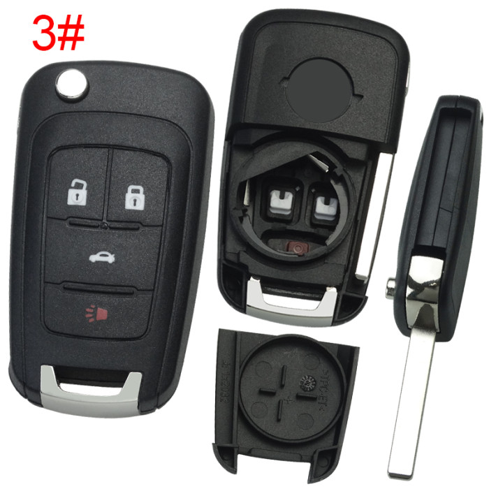 For Opel remote key shell with original badge place, blade HU100. pls choose the button