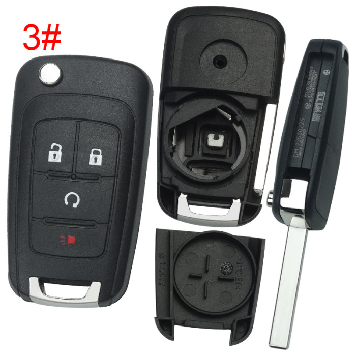 For Opel remote key blank HU100 blade with round badge place, pls choose the button
