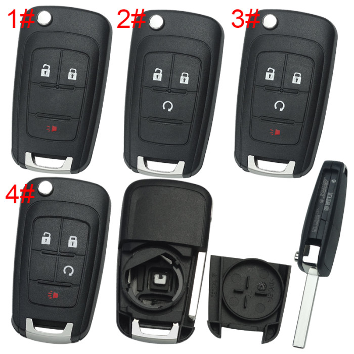 For Buick remote key blank HU100 blade without badge place, pls choose the button
