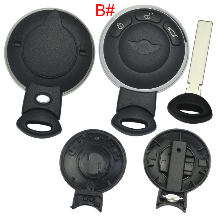 For  BMW MINI Cooper 3 Button remote key without battery clamp(please choose the type of badge)