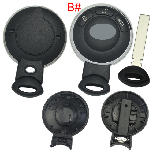 For  BMW MINI Cooper 3 Button remote key without battery clamp(please choose the type of badge)