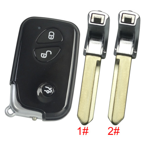 For BYD 3 button  remote key blank with blade