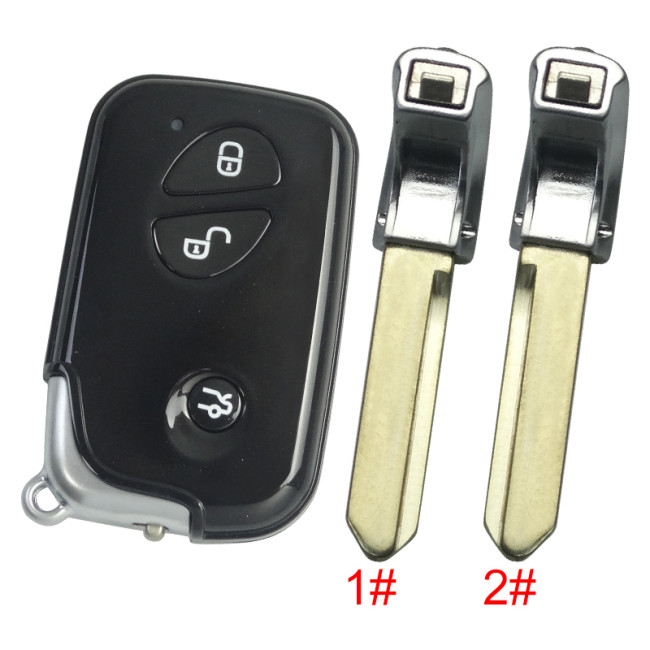 For BYD 3 button  remote key blank with blade