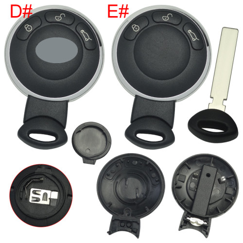 For BMW MINI Cooper 3 button remote key blank with battery clamp, with Lo/without Lo