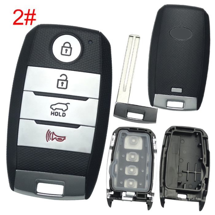 For KIA 3+1 button remote key blank with badge  , pls choose button