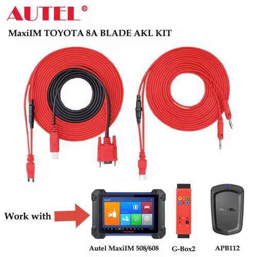 Autel MaxiIM TOYOTA 8A BLADE AKL KIT, Autel Toyota 8A Non-Smart Key All Keys Lost Adapter Work with Autel IM508, Autel IM608, Autel IM608 Pro2, Autel G-Box2, and APB112 Adapter