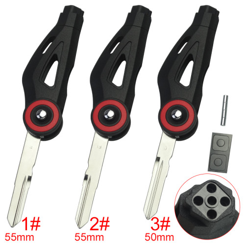For KAWASAKI motorcycle key blank without logo red circle , pls choose blade