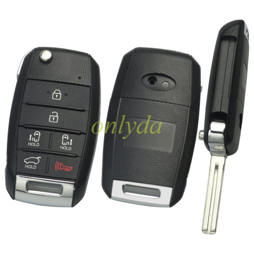 KIA 6 button flip remote key blank with logo