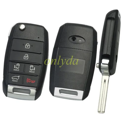 KIA 6 button flip remote key blank with logo