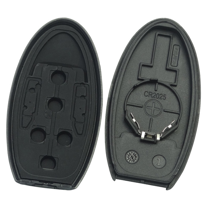 Nissan 4+1button  key blank with logo , with balde ,T-shaped interior for old model