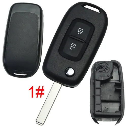 Renault 2 button flip remote key blank, without logo, pls choose blade