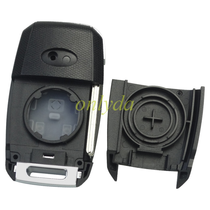 KIA 6 button flip remote key blank with logo