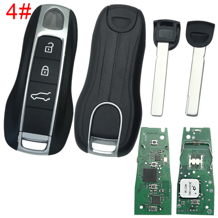 new Aftermarket  5M key kydz for Porsche 911 Cayenne Panamera Macan  3/4 Button 433MHZ with 5M chip   Keyless go，MLB KEY