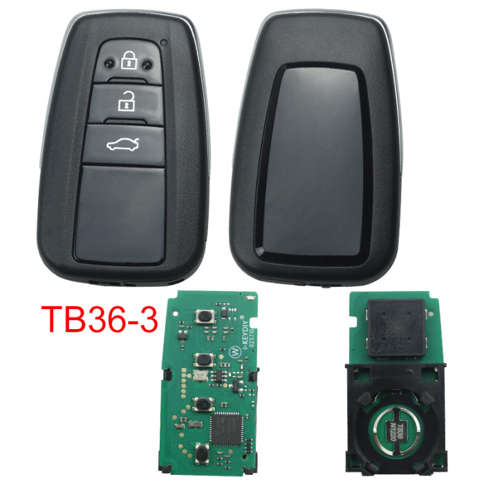 KEYDIY TB36-2 TB36-3 TB36-4 with 8A/Toyota H chip KD Smart Key Universal Remote Control
