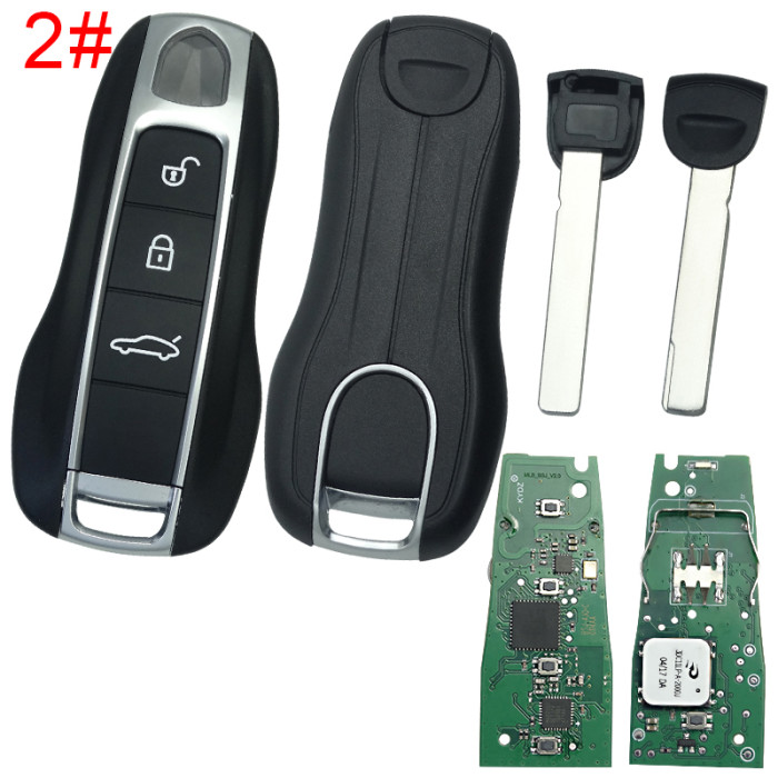 new Aftermarket  5M key kydz for Porsche 911 Cayenne Panamera Macan  3/4 Button 433MHZ with 5M chip   Keyless go，MLB KEY