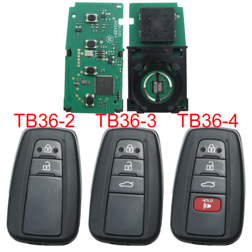 KEYDIY TB36-2 TB36-3 TB36-4 with 8A/Toyota H chip KD Smart Key Universal Remote Control
