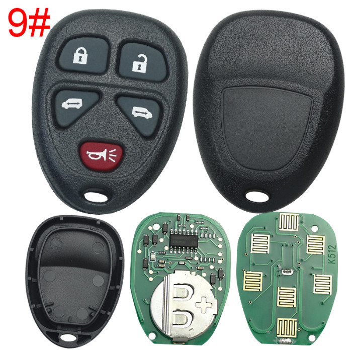 For Buick remote key blank with 315mhz OUC60270 315 CH-010 POUC60270(G9), pls choose button