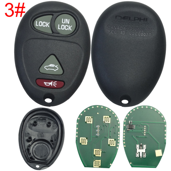 For Buick  remote key with 315mhz L2C0007T， pls choose button