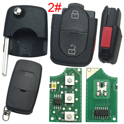 For Audi 2+1/3+1button control remote  315MHZ ID48chip PN: 4DO 837 231 M, pls choose button