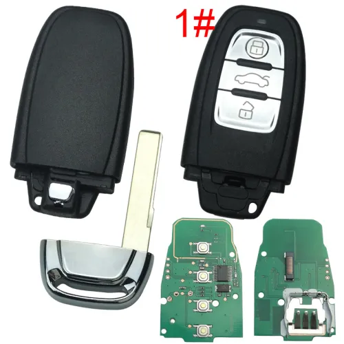 For Audi A4L,Q5 3/3+1 button remote  control with 315Mhz/434Mhz, pls choose button  Remote System 8T0-959-754C 8K0-959-754G 8T0-959-754G 8KO-959-754J 8KO-959-754C