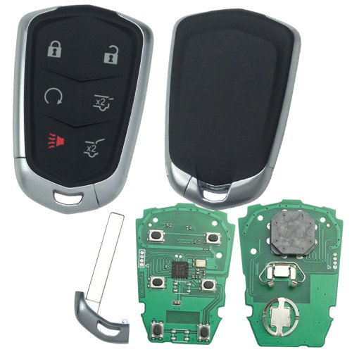 For Cadillac smart keyless 6 button remote key with 315mhz FCC ID: HYQ2AB /434mhz FCC ID: HYQ2EB 2015-2020 Escalade  GM # 13580812, 13594028, 13598511, 13510242 13580794, 13594029