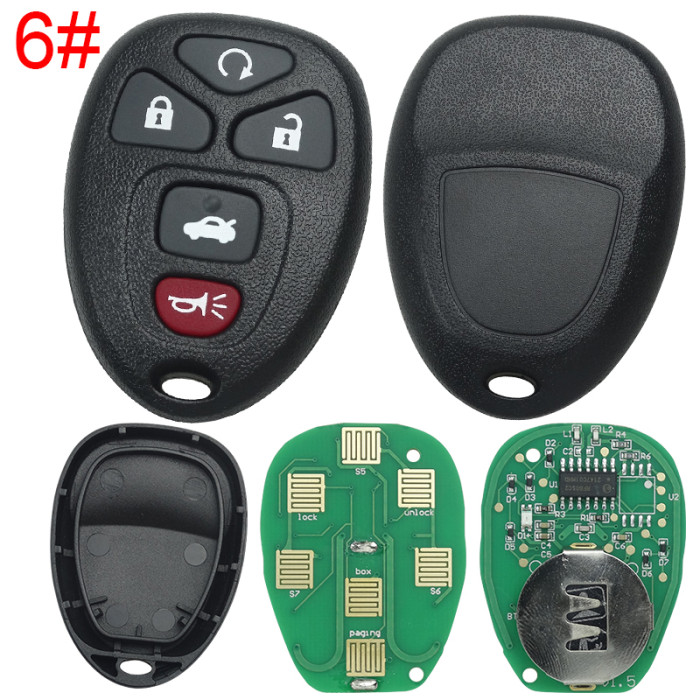 For GM  remote key  with FCCID OUC60270-433mhz (GM # 15913421 , 15913420 ,  20869057 15857840 5913427), pls choose button