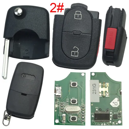 For Audi  remote key 315MHZ ID48chip PN:4DO 837 231G， pls choose button