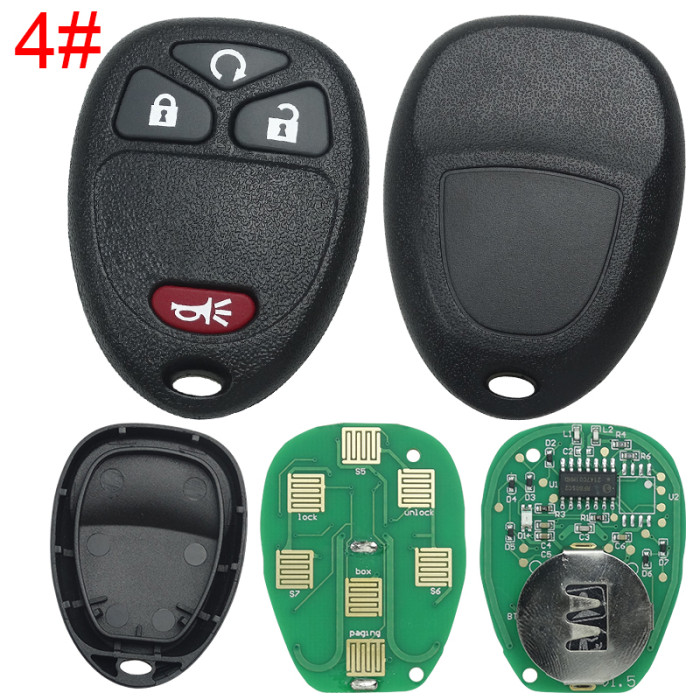 For GM  remote key  with FCCID OUC60270-433mhz (GM # 15913421 , 15913420 ,  20869057 15857840 5913427), pls choose button