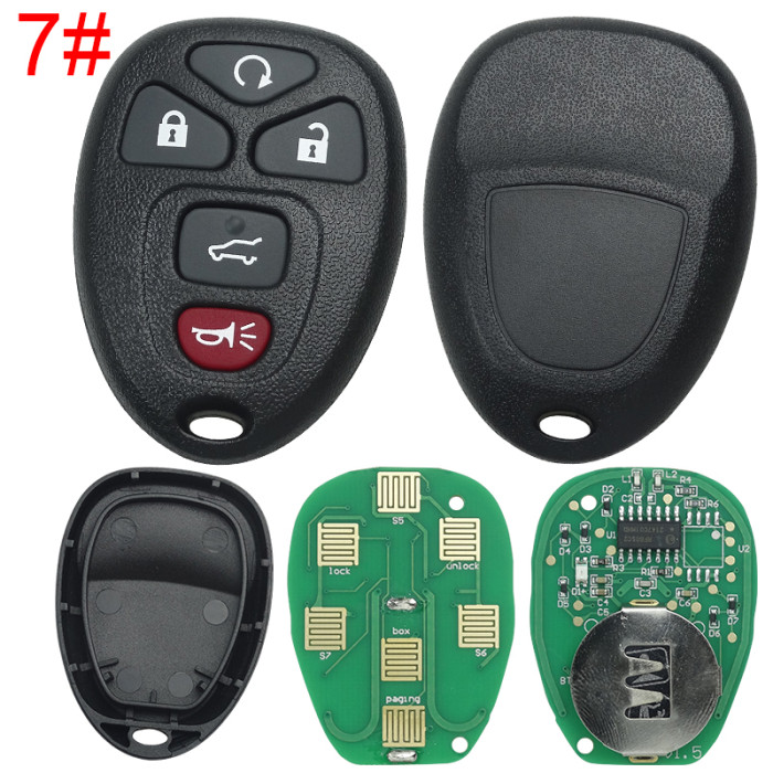 For GM  remote key  with FCCID OUC60270-433mhz (GM # 15913421 , 15913420 ,  20869057 15857840 5913427), pls choose button