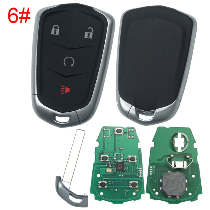 Cadillac smart Keyless  remote key with adjustable 315mhz / 433 mhz  2016-2020 Cadillac CT6 FCC ID: HYQ2EB FCC ID: HYQ2AB GM # 13580800, 13598528 GM Part: 13598538 Switchable frequency ， pls choose button