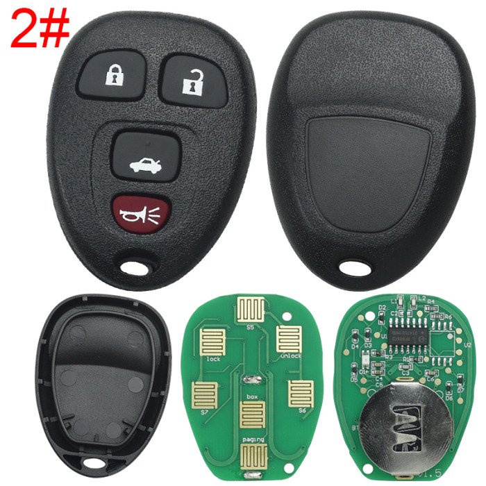 For GM  remote key  with FCCID OUC60270-433mhz (GM # 15913421 , 15913420 ,  20869057 15857840 5913427), pls choose button