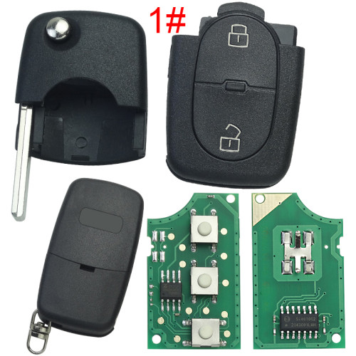 For Audi Key Fob Remote 434mhz  with ID48chip  PN: 4D0 837 231 D 1998-2002 Audi A4  FCC: MZ241081964,   4D0837231D, pls choose button