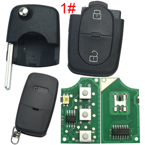 For Audi  remote key with  big battery  434MHZ ID48chip PN:4D0 837 231 K, pls choose button