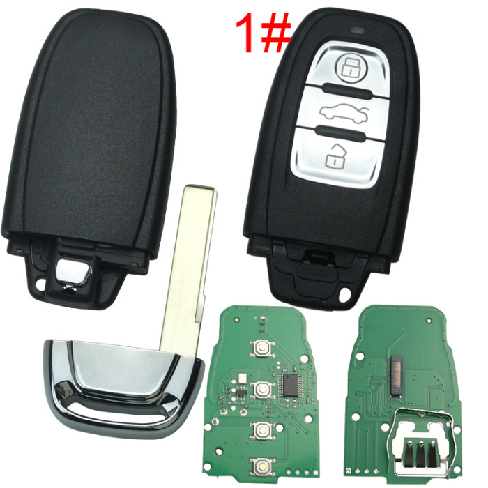 Audi A4L,Q5 3 /3+1 button remote  control with 868mhz, pls choose button  Remote System 8T0-959-754C 8K0-959-754G 8T0-959-754G 8KO-959-754J 8KO-959-754C