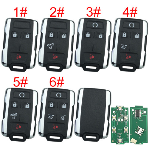 Chevrolet Silver color remote key with 315mhz FCCID:M3N323337100, pls choose button