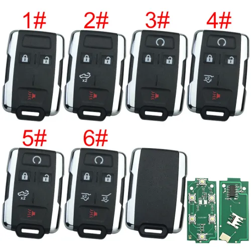 Chevrolet Silver color remote key with 315mhz FCCID:M3N323337100, pls choose button