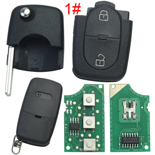 For Audi Key Fob Remote 434mhz  with ID48chip  PN: 4D0 837 231 D 1998-2002 Audi A4  FCC: MZ241081964,   4D0837231D, pls choose button