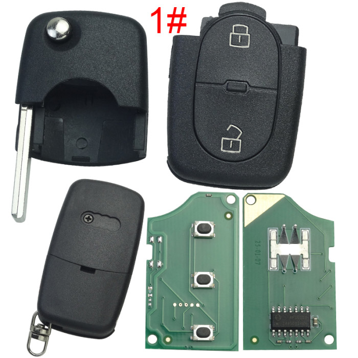 For Audi  remote control with  big battery  434MHZ ID48chip PN:4D0 837 231 A, pls choose button